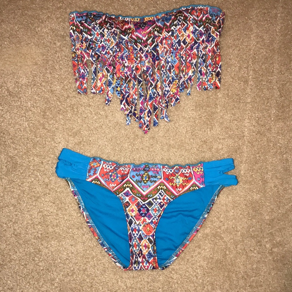 Lucky Brand multi color bikini